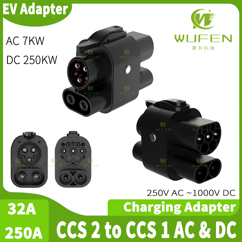 Ccs2 To Ccs1 Fast Charge Adapter 250Kw - WUFEN Adapter AC & DC CCS2