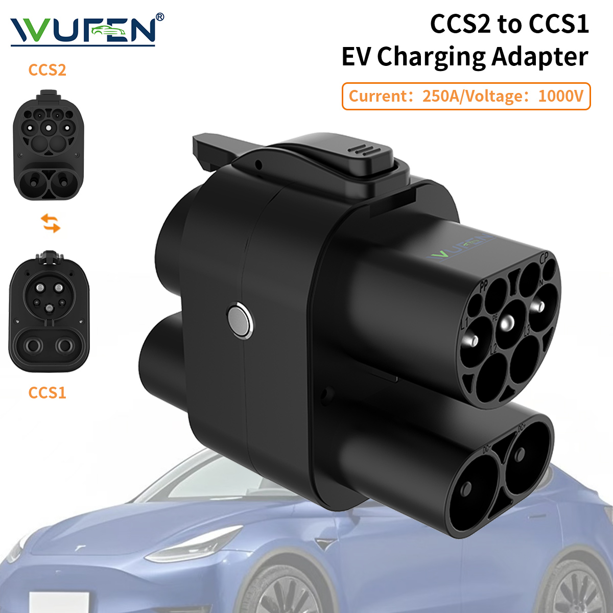 Ccs2 To Ccs1 Fast Charge Adapter 250Kw - Adapter WUFEN CCS2 do CCS1 AC