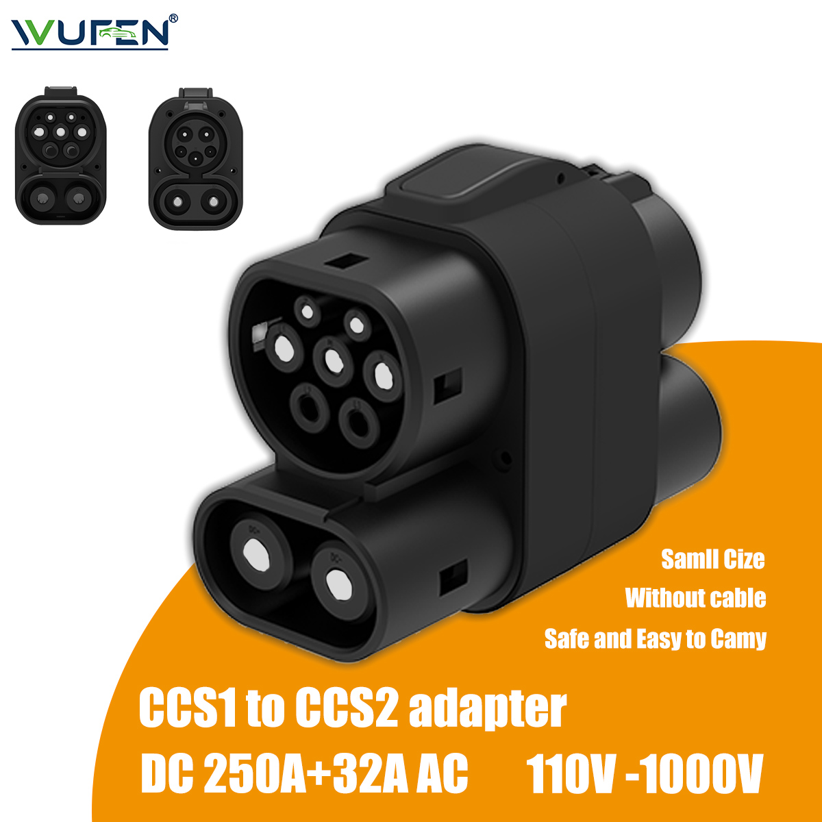 Ccs2 To Ccs1 Fast Charge Adapter 250Kw - Adapter ładowarki WUFEN 250A+32A CCS1 do