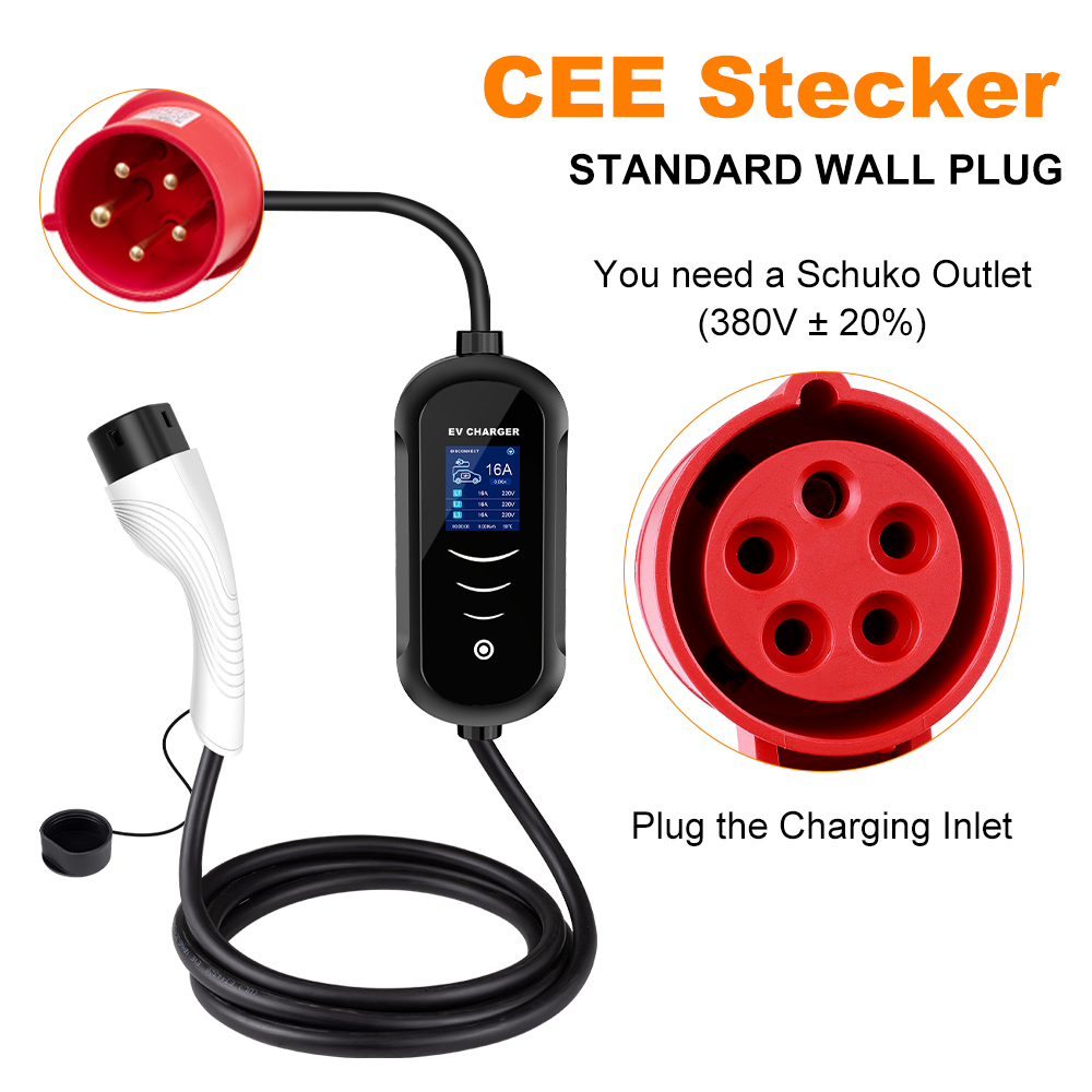 IPENGEN 11KW 16A 3-fazowa prze – Portable Ev Charger 32A Type 2 Cee Plug recenzja i cena