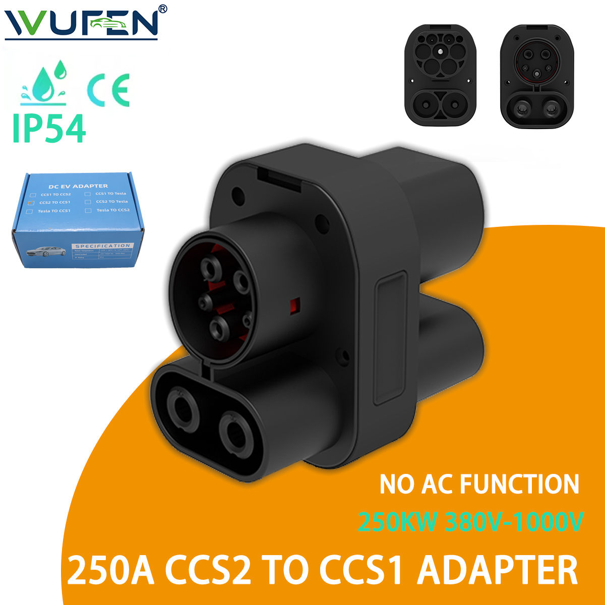 Adapter WUFEN 250KW CCS2 na CC – Ccs2 To Ccs1 Fast Charge Adapter 250Kw recenzja i cena